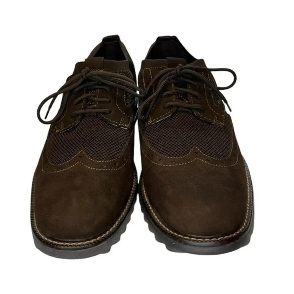 Dockers Hawking Knit Smart Series Wingtip Oxfords men’s 12m brown suede NWOB